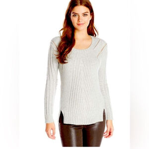 Sam Edelman wool and angora blend grey knit sweater size large